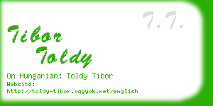 tibor toldy business card